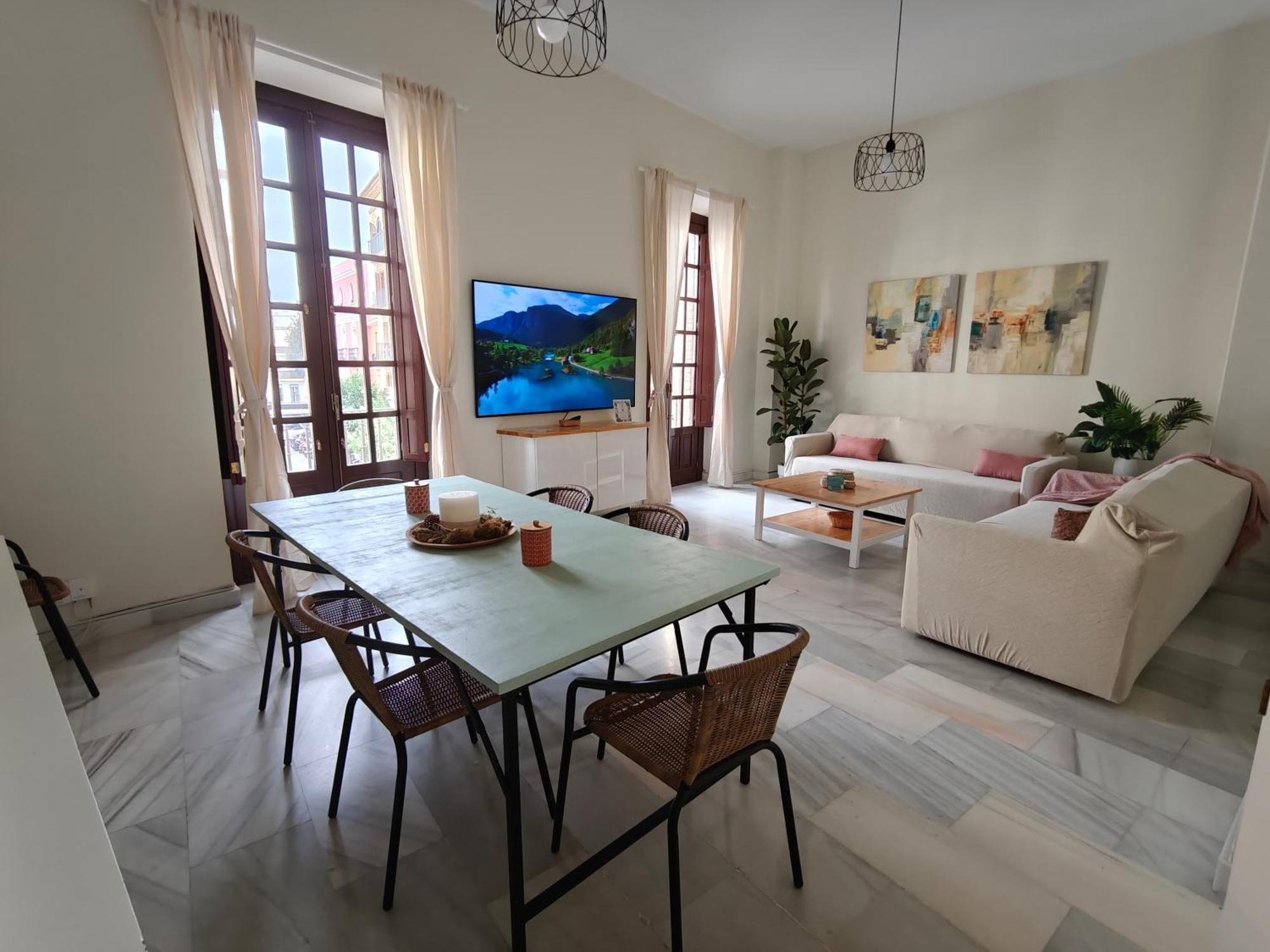 Charming Bright Apartment With Balconies On Cuesta Del Rosario Севилья Экстерьер фото
